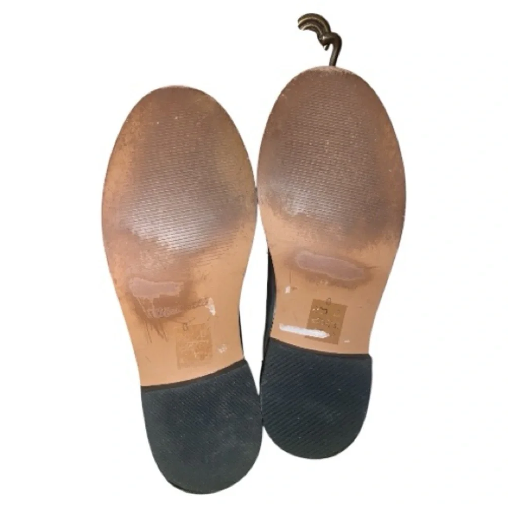 Madewell The Vernon Specchio Leather Loafers Metallic Silver‎ Size 6